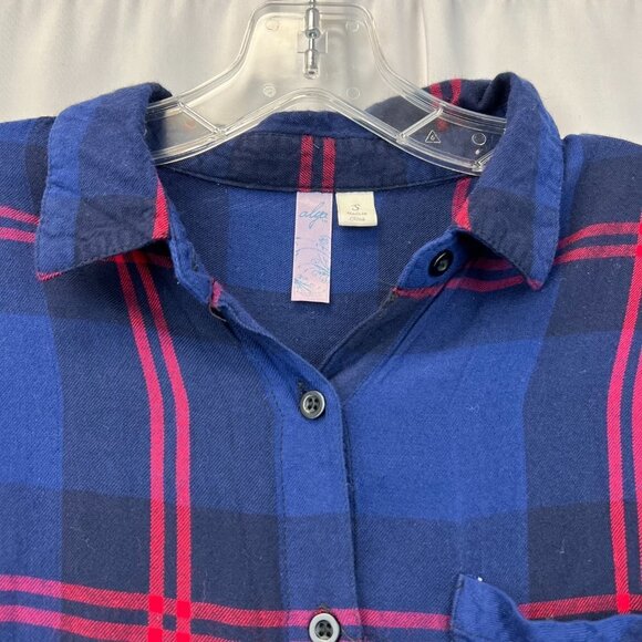 Alya TP9026 Womens Multicolor Collared Long Sleeve Button Up Shirt Size Small - Picture 5 of 10